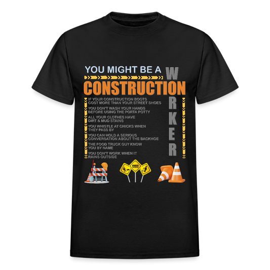 Construction Gift, Construction Crew, Construction Worker, You Might Be A, Construction Party, Construction Manager, Engineering Shirt, Dump Truck Shirt, Construction Theme, Funny Dad Shirt, Fathers Day Shirt - black