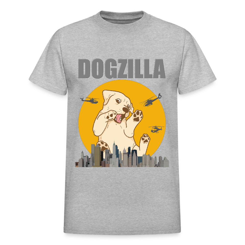 Dogzilla Shirt, Dog Lover Shirt, Funny Dog Lover Shirt, Dog Shirt, Helicopter, Big Apple City, Dog Dad Shirt, Dog Mom Shirt - heather gray