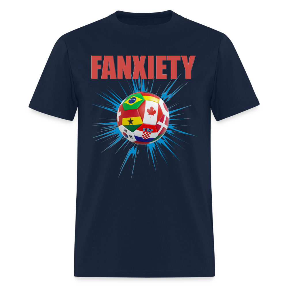 Fanxiety Shirt, Faniety, Soccer Fan Shirt, North American World Cup, World Cup 2026, Soccer Shirt, World Cup, Football Shirt, 2026 World Cup Shirt, Game Day Shirt, World Cup Trophy - navy