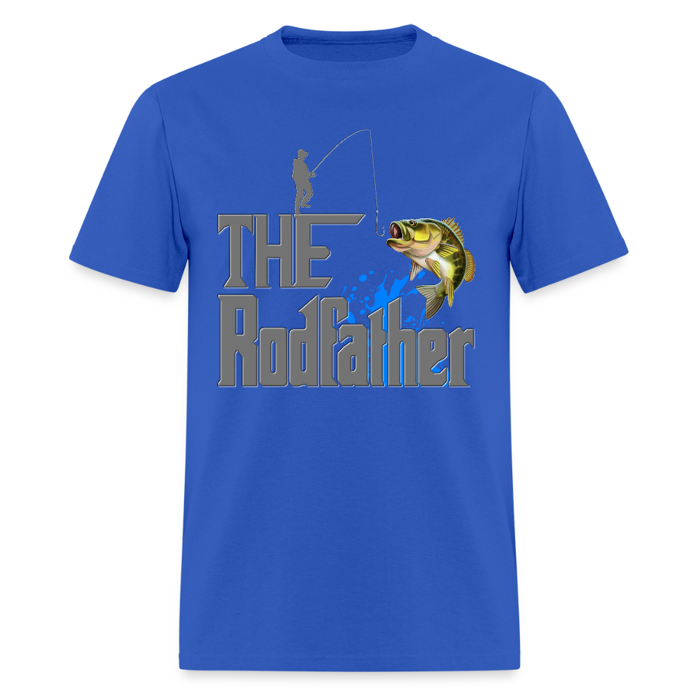 The Rodfather T-Shirt, Funny Fishing, Fishing Rod Shirt, Lake Lover Shirt, Fishing Gift For Men, Dad Fishing Shirt, Father Day Shirt - royal blue