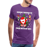 Dabbing Through, The Snow With My Ho's, Ugly Christmas Shirt, Christmas Shirt, Xmas Shirt, Funny Christmas Shirt, Men Christmas Shirt, Christmas T-shirt - purple