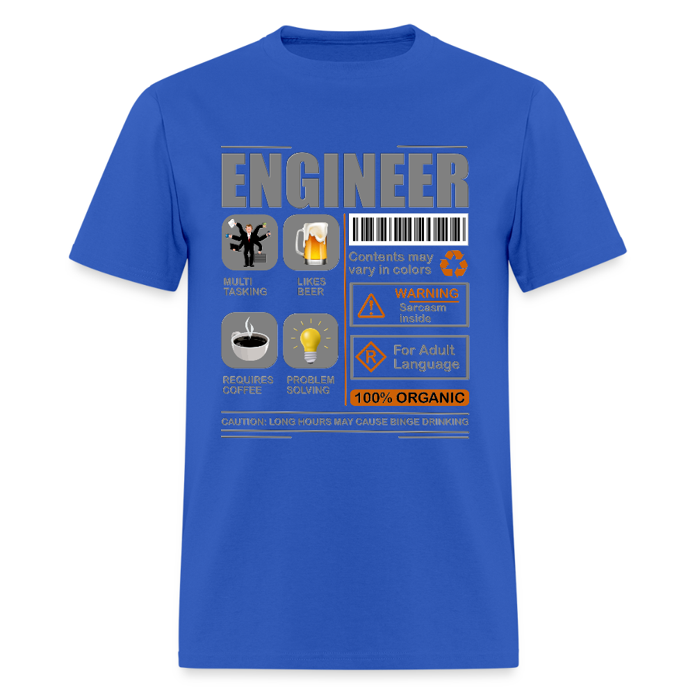 Engineering Shirt, Engineering Gift, Funny Cool Shirt, Student Engineering Shirt, Engineer Lover Shirt, Mechanic Gift Idea T-Shirt - royal blue