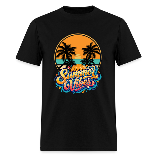 Summer Vibes Shirt, Vacation Holiday T-Shirt, Sunshine Shirt, Palm Tree T-Shirt, Beach Shirt, Vacation Holiday Shirt, Birthday Gift idea, Father Day Gift, Mothers Day Gift, Gift For Him, Gift For Her, Vacation Gift Idea - black