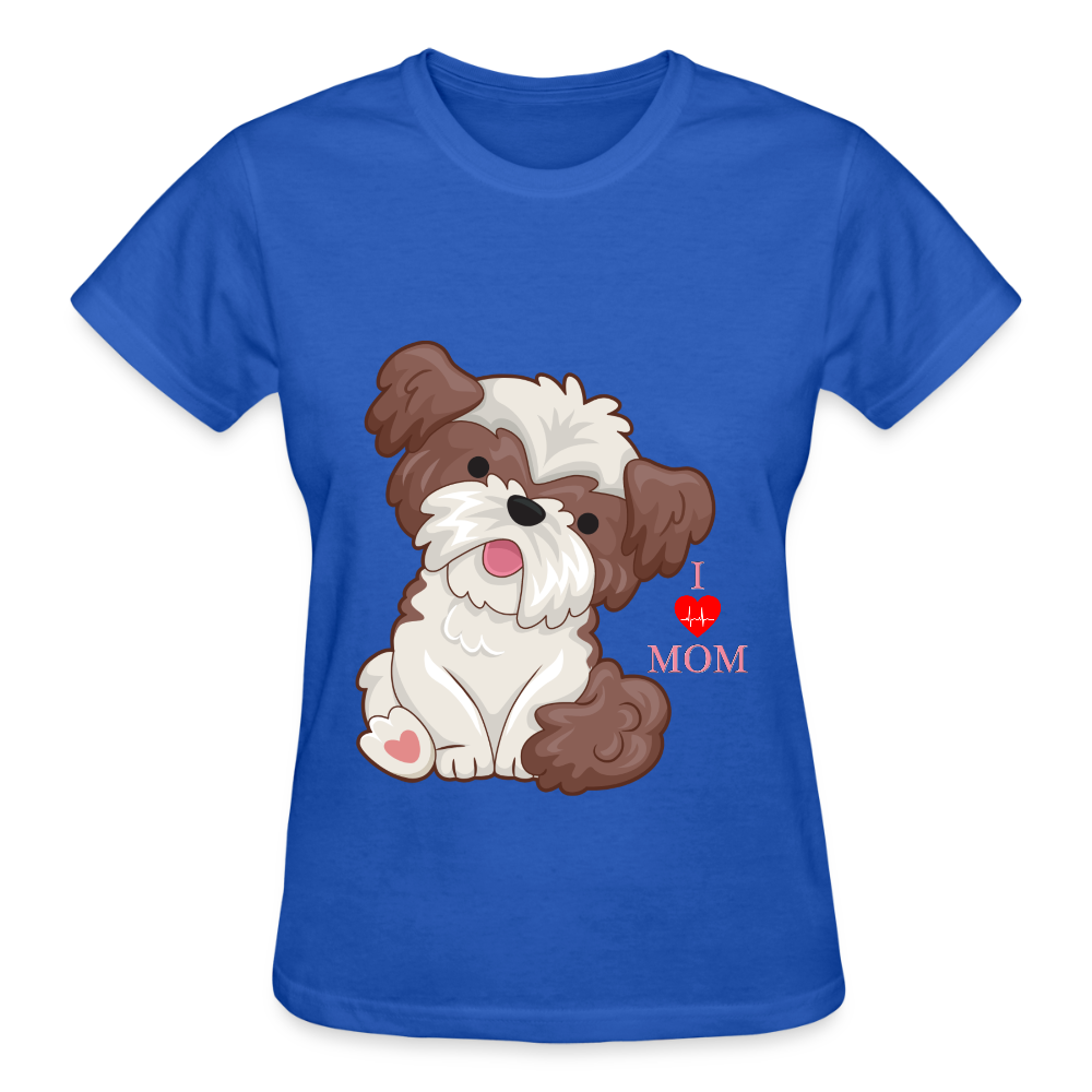 Dog Lover Shirt, Dog Mama Shirt, I Love Mom Dog Shirt, Funny Dog Lover Shirt, Cute Dog Shirt, Dog Dad Shirt, Dog Mom Shirt, Gift For Her - royal blue