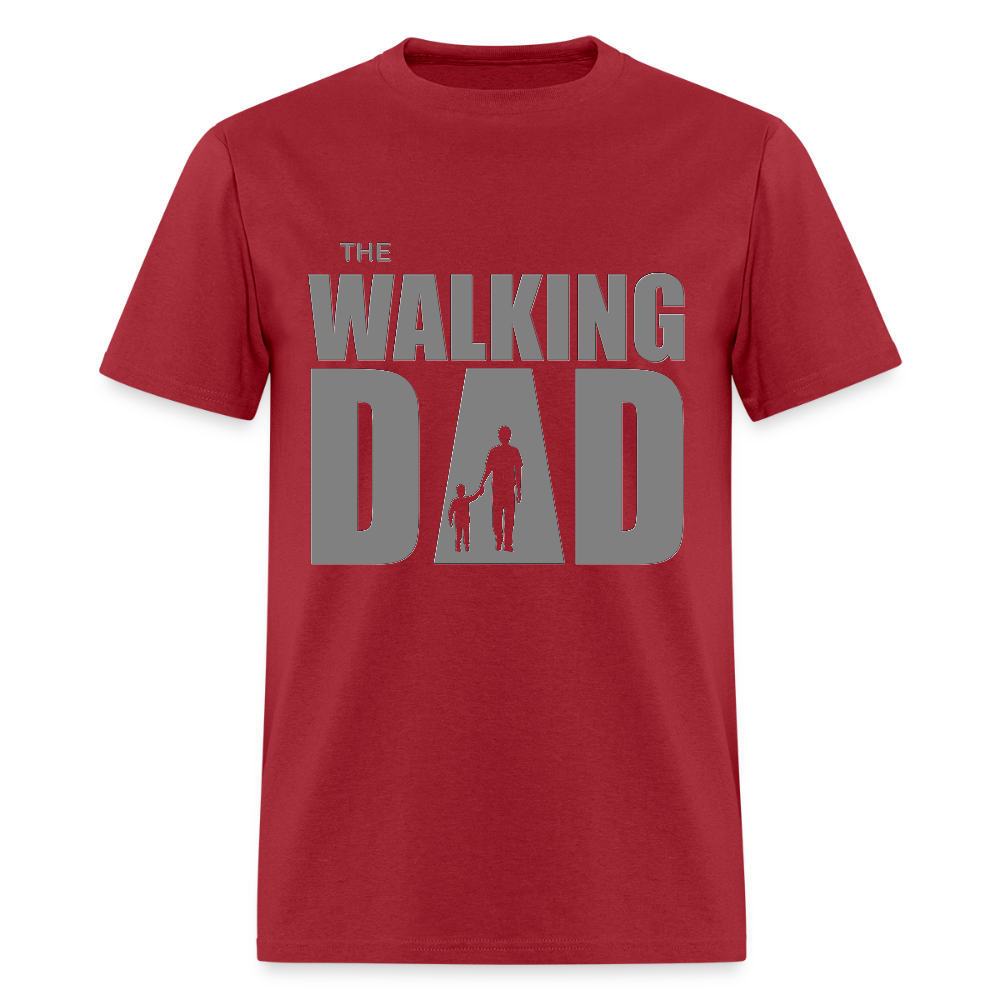 Father's Day Gift For Him The Walking Dad T Shirt New Dad To Be Funny Baby Shower Gift father day Dad Shirt Gift Funny Christmas Baby Gift - dark red