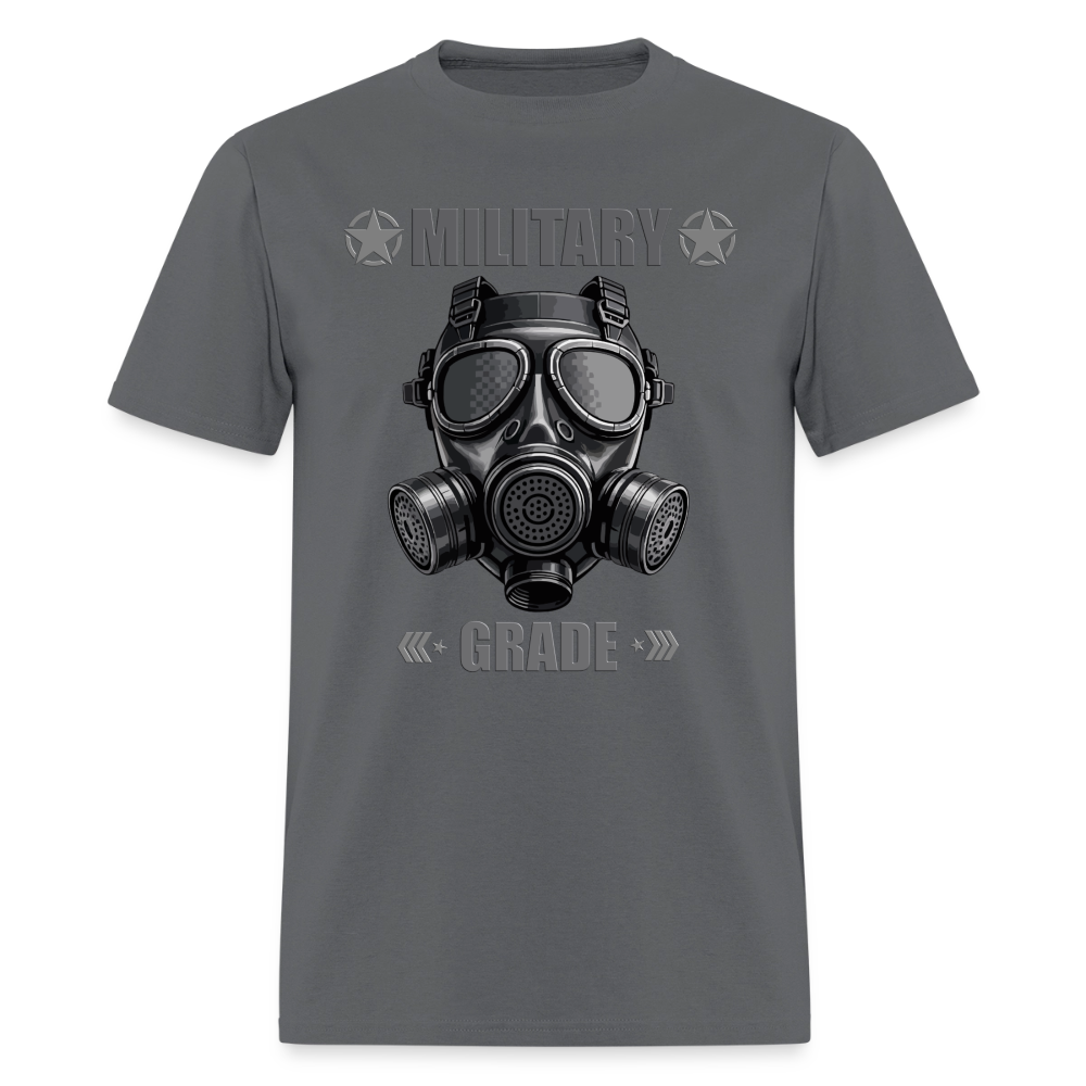 Military Grade Shirt, Gas Mask Shirt, Military Mask Shirt, Gas Gas Gas Shirt, Military Shirt, Riot Shirt, Funny Military Tee, Military Saying, Military Phrase, Military Lover Gift, Military Lover, Veteran Gift - charcoal