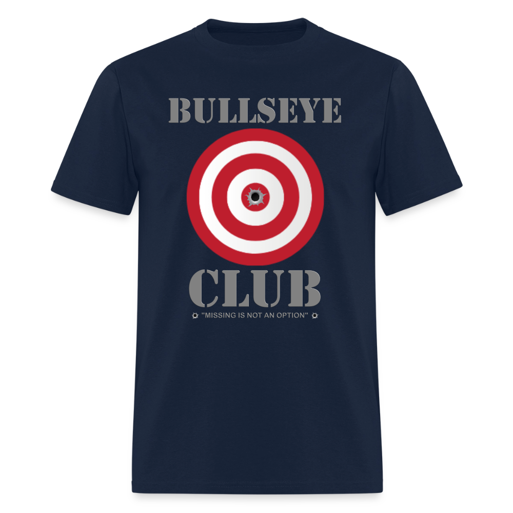 Bullseye Club Shirt, Missing Is Not An Option, Range Day Shirt, Gun Lover Shirt, Long Range Shooting Shirt, Rifle Shirt, Bullet Hole Shirt,  Gun Lover Gift,  Bullet Gun Shirt, Funny Bullet Gun, Gun Lover - navy