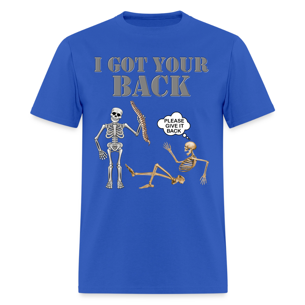 I Got Your Back Shirt, Funny Skeleton Rib Cage Tshirt, Halloween Skeleton Shirts, Mens Anti Valentines Day, Funny Pick Up Lines Men's Premium T-Shirt - royal blue