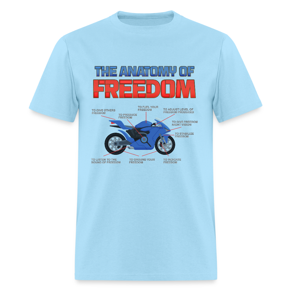 The Anatomy Of Freedom Shirt, Motorcycle Gift, Biker Lover Gift, Gift For Biker, Motor Cross, Motorcycle Anatomy - powder blue