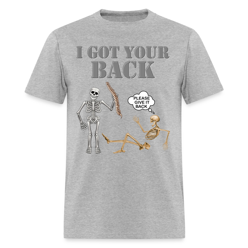 I Got Your Back Shirt, Funny Skeleton Rib Cage Tshirt, Halloween Skeleton Shirts, Mens Anti Valentines Day, Funny Pick Up Lines Men's Premium T-Shirt - heather gray