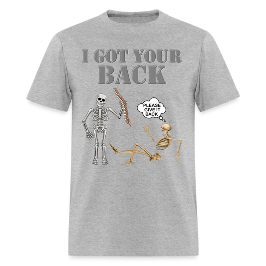 I Got Your Back Shirt, Funny Skeleton Rib Cage Tshirt, Halloween Skeleton Shirts, Mens Anti Valentines Day, Funny Pick Up Lines Men's Premium T-Shirt - heather gray