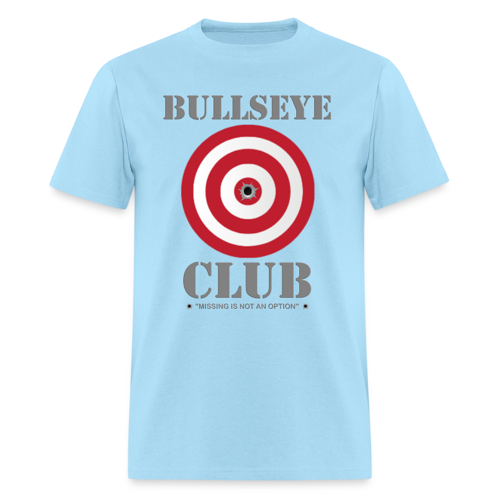 Bullseye Club Shirt, Missing Is Not An Option, Range Day Shirt, Gun Lover Shirt, Long Range Shooting Shirt, Rifle Shirt, Bullet Hole Shirt,  Gun Lover Gift,  Bullet Gun Shirt, Funny Bullet Gun, Gun Lover - powder blue