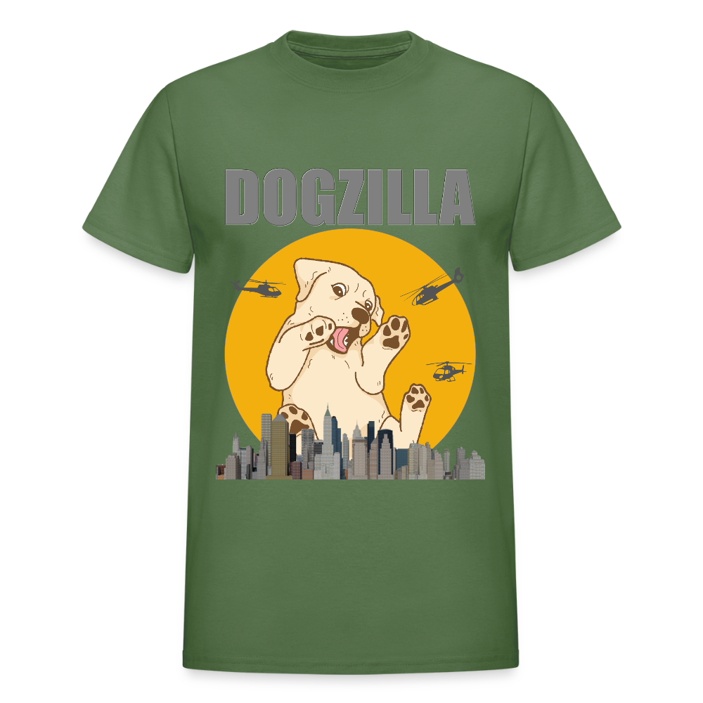 Dogzilla Shirt, Dog Lover Shirt, Funny Dog Lover Shirt, Dog Shirt, Helicopter, Big Apple City, Dog Dad Shirt, Dog Mom Shirt - military green