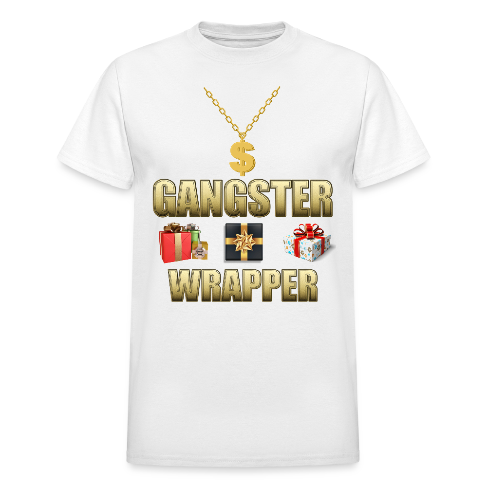 Funny Christmas Shirt, Gangster Wrapper Shirt, Gangsta Wrapper T-Shirt, Gangsta Wrapper Tshirt, Gangsta Wrapper Shirt, Funny Christmas Shirt, Wrapping Shirt - white