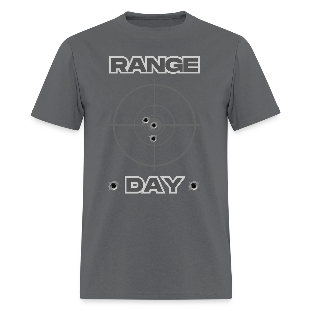 Range Day Shirt, Rifle Shirt, Gun Lover Shirt, Bullet Hole Shirt,  Gun Lover Gift,  Bullet Gun Shirt, Funny Bullet Gun, Gun Lover, Veteran Gift, Pew T-shirt. - charcoal