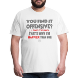 You Find It Offensive Shirt, Offensive Shirt, Adult Humor, Offensive SVG, Offensive T-Shirt, Insult Shirt, Funny Shirt, Fuck You, Funny Sayings, Gift For Him, Gift For Her, Offensive T Shirt, Gift For Dad - white