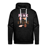 Adult Humor Shirt, The Shocker Symbol Hoodie, Inappropriate adult sexual humor, 2 in the pink, 1 in the stink, butt play anal joke, Two, One - charcoal grey