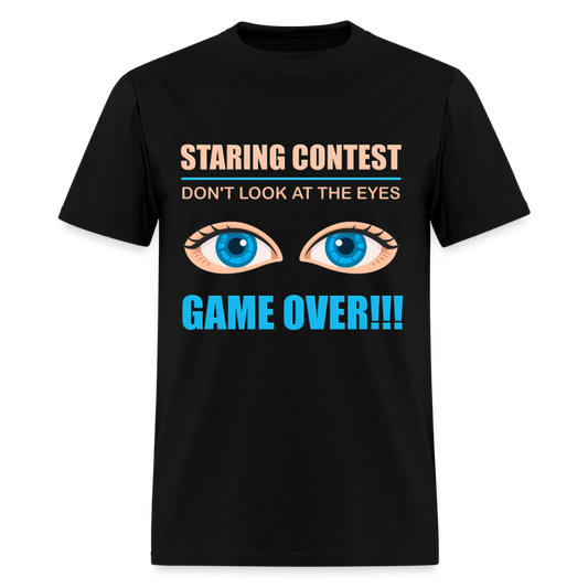 Dont Look at the Eyes – Funny Staring Contest Mens T-Shirt - black