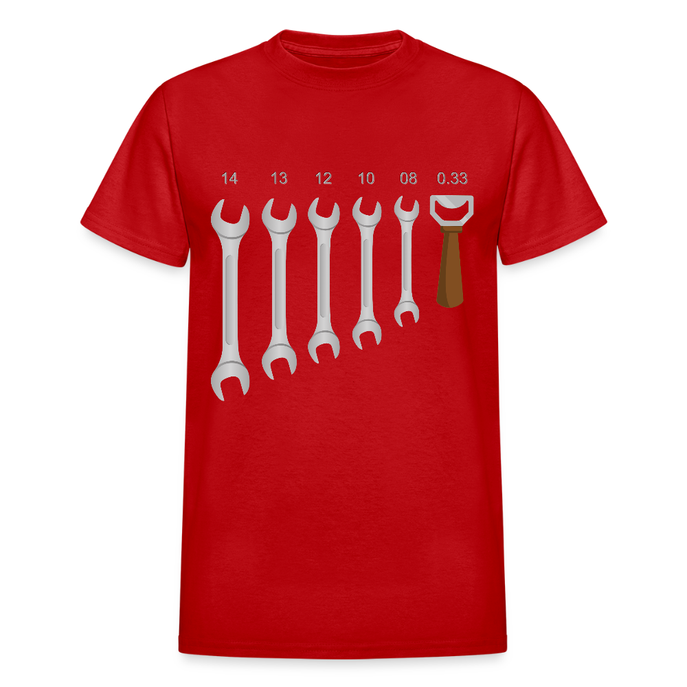 Mechanic Shirt, Wrench Shirt, Handyman Gift, Sarcastic Shirt, Tools Shirt, Dad Gift, Engineer Gift, Car Shirt, Bottle Opener Shirt, Gifts For Him, - red