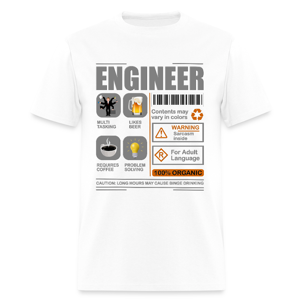 Engineering Shirt, Engineering Gift, Funny Cool Shirt, Student Engineering Shirt, Engineer Lover Shirt, Mechanic Gift Idea T-Shirt - white