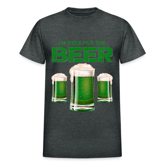 I'm Here For The Beer, Beer Drinking Shirt, Green Beer, St Patrick Day Shirt, Shamrock Shirt, Irish Shirt, Lucky Shirt, St Patricks Shirt, St Patricks Day Tee, St Patricks Day Gifts - deep heather