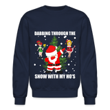 Dabbing Through, The Snow With My Ho's, Ugly Christmas Sweater, Christmas Sweater, Xmas Sweater, Funny Christmas Sweater, Men Christmas Sweater - navy