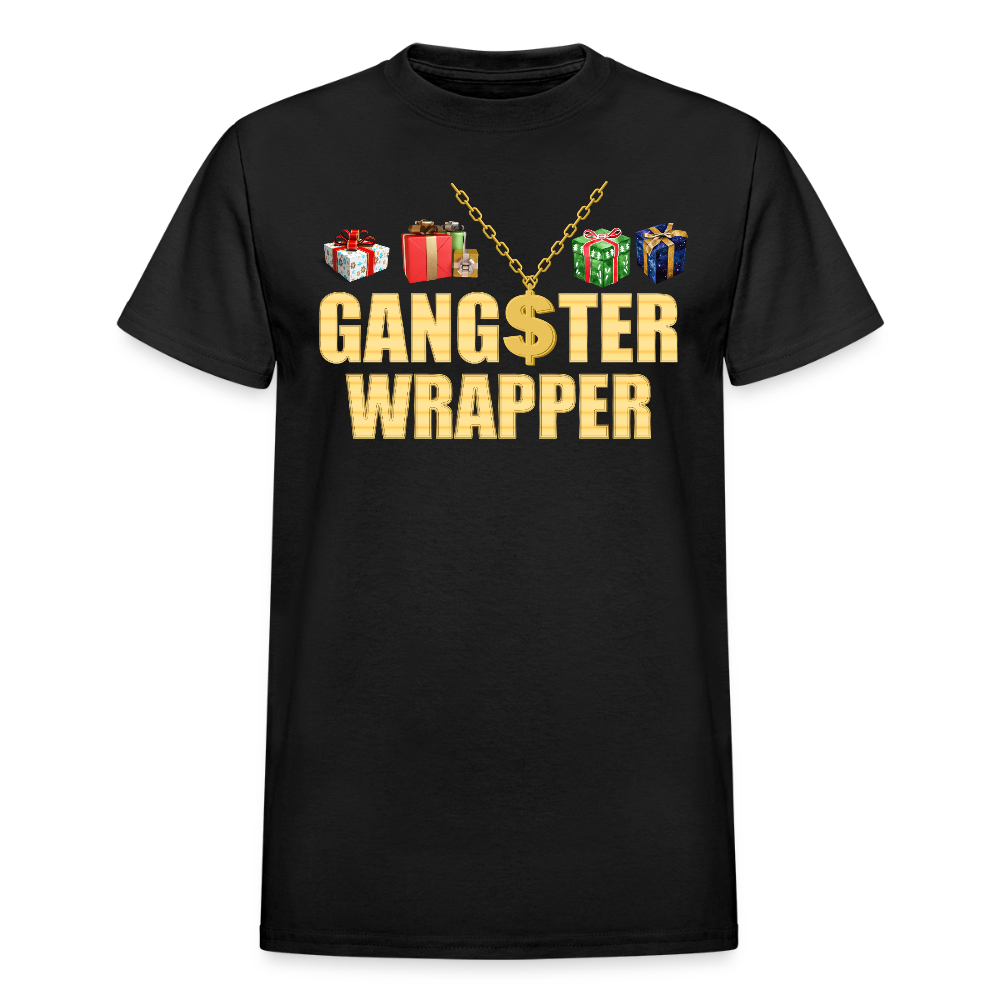 Gangster Wrapper Shirt, Gangsta Wrapper T-Shirt, Gangsta Wrapper Tshirt, Gangsta Wrapper Shirt, Funny Christmas Shirt, Wrapping Shirt - black