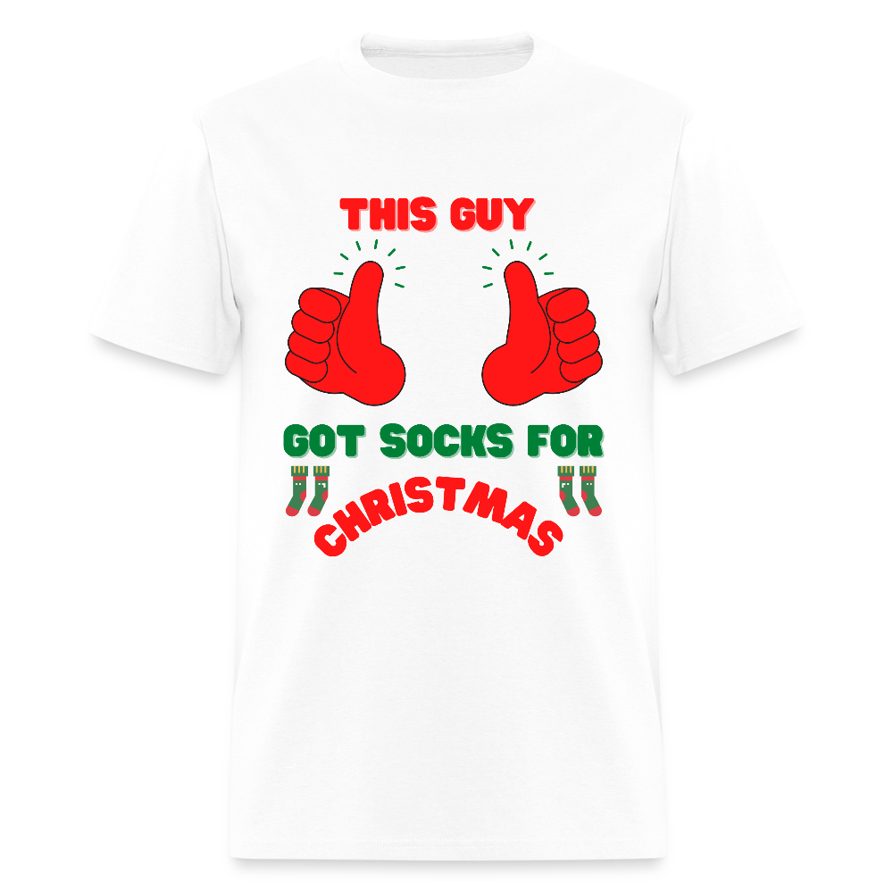 This Guy Got Socks For Christmas Shirt, Christmas Gifts, Holiday Party, Funny Christmas Shirt, Family Christmas Shirts, Funny Holiday, Christmas Socks Tee, This Guy Christmas Shirt - white