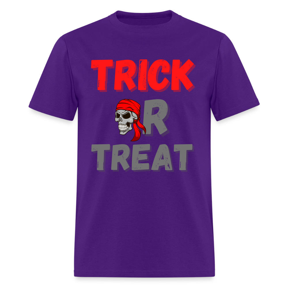Trick or treat, halloween, horror, cute, october, pumpkin, scary, spooky, funny, cat, creepy, fall, ghost, halloween party, witch, autumn, candy, kawaii, jack o lantern, skeleton, trick or treating, Men's Premium T-Shirt - purple