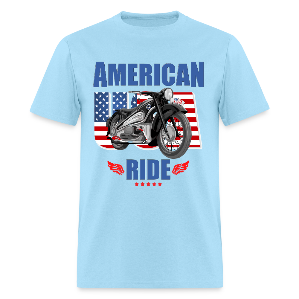 American Ride Shirt, Motorcycle Shirt, Biker Shirt, Motorcycle Gift, Motorcycle Tshirt, Motorcycle Shirts, Motorcycle T Shirt, Biker Shirts - powder blue