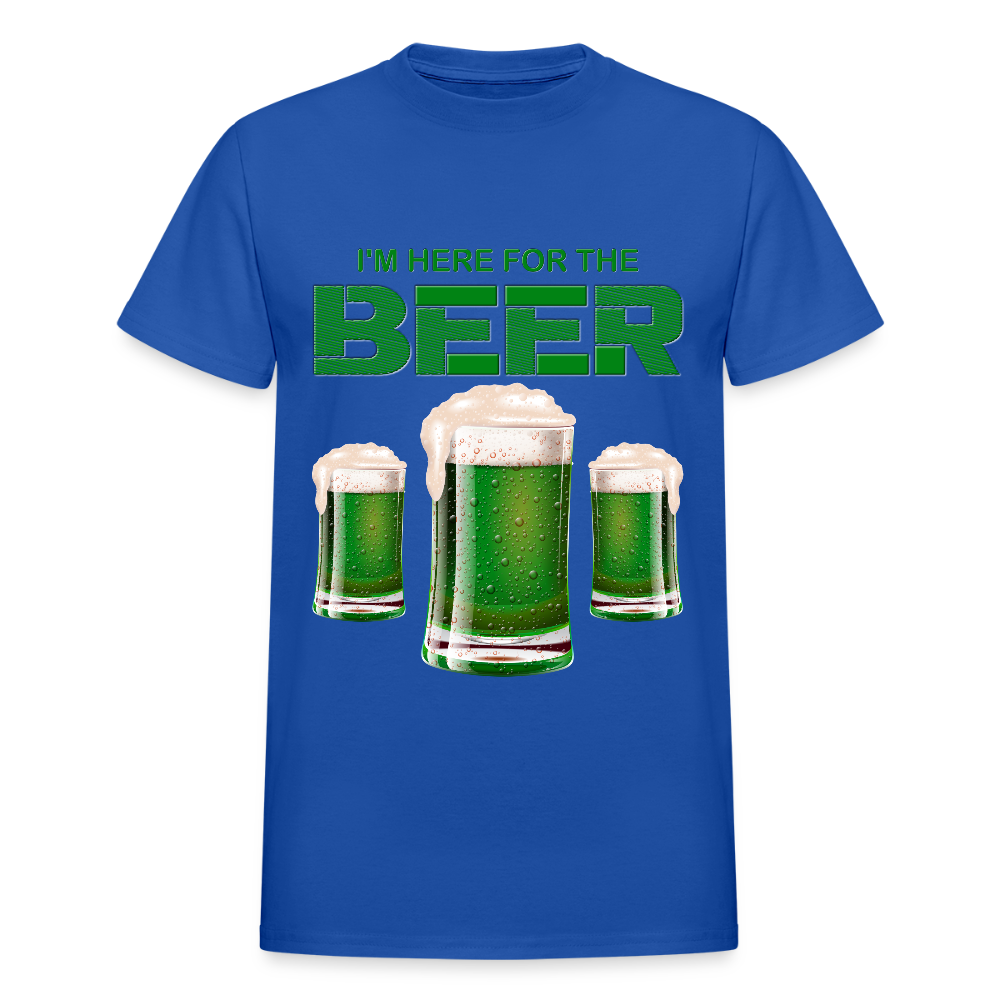 I'm Here For The Beer, Beer Drinking Shirt, Green Beer, St Patrick Day Shirt, Shamrock Shirt, Irish Shirt, Lucky Shirt, St Patricks Shirt, St Patricks Day Tee, St Patricks Day Gifts - royal blue