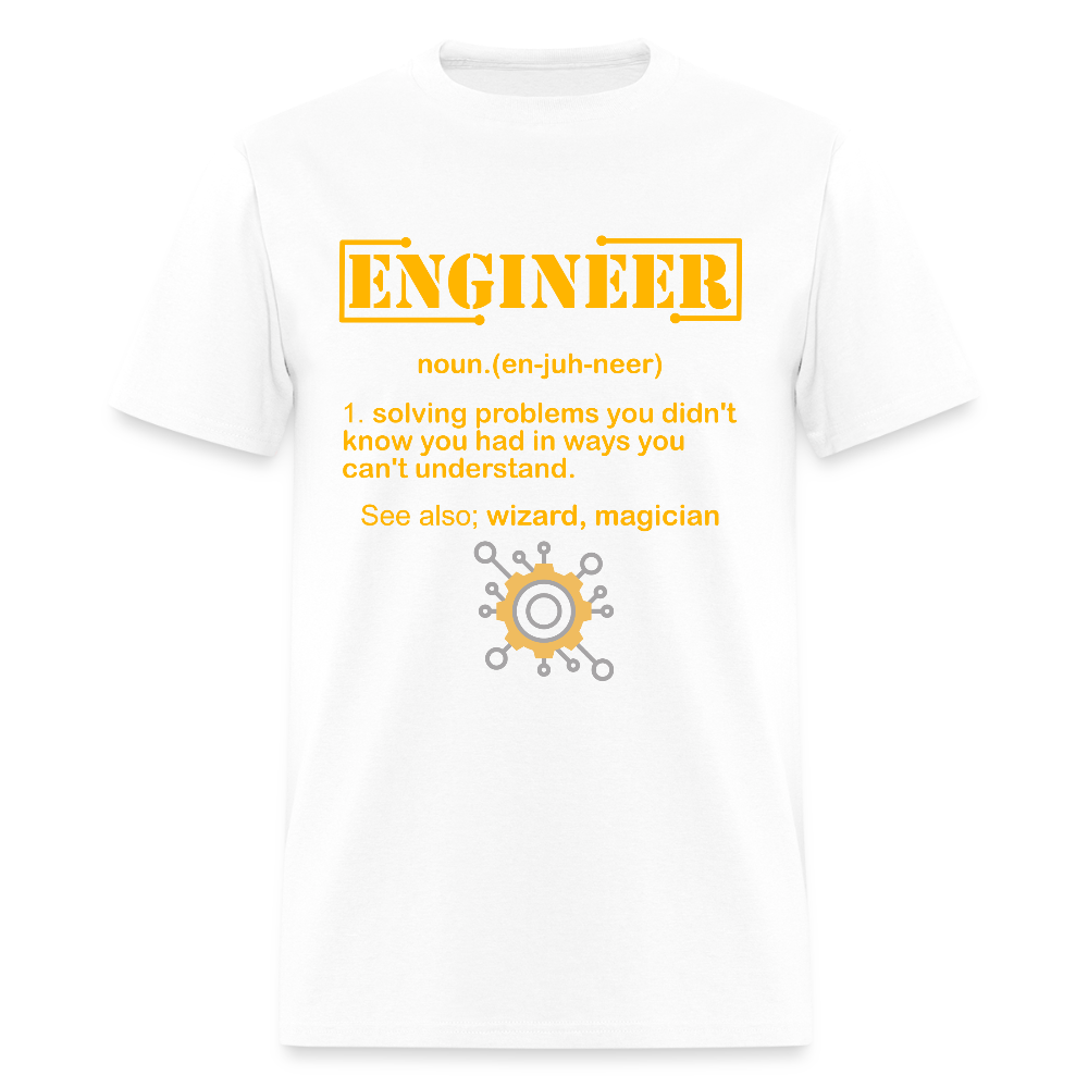 Engineer Definition Shirt, Dictionary Shirt, Funny Cool Shirt, Student Engineering Shirt, Engineer Lover Shirt, Mechanic Gift Idea, Birthday Gift - white