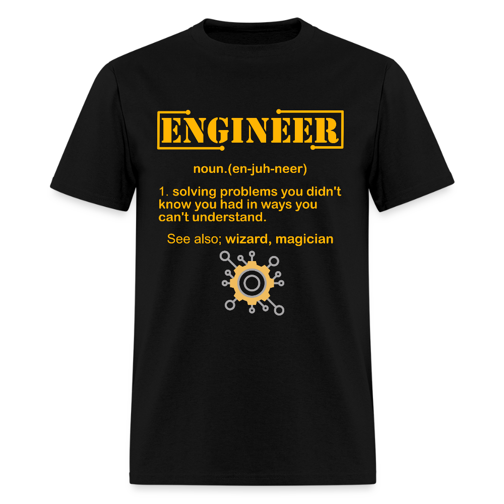 Engineer Definition Shirt, Dictionary Shirt, Funny Cool Shirt, Student Engineering Shirt, Engineer Lover Shirt, Mechanic Gift Idea, Birthday Gift - black