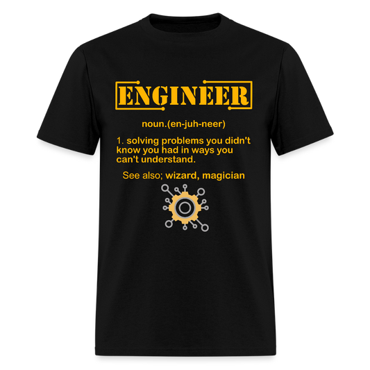 Engineer Definition Shirt, Dictionary Shirt, Funny Cool Shirt, Student Engineering Shirt, Engineer Lover Shirt, Mechanic Gift Idea, Birthday Gift - black