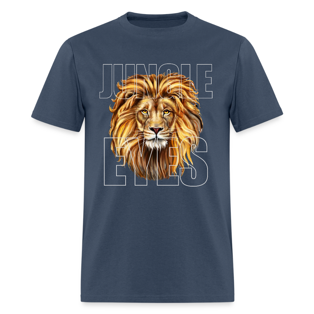 Jungle Eyes Shirt, Lion Shirt, King Of The Jungle, Animal Lover Shirt, Hungry Eyes Shirt, Animal Shirt, Animal Tee, Lion Tshirt, Jungle Shirt -  blue dusk