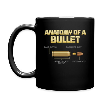 Gun Lover Gift, Anatomy Of A Pew Bullet Gun Mug, Funny Bullet Gun, Gun Lover, Veteran Gift, Pew Mug - black