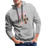 Adult Humor Shirt, The Shocker Symbol Hoodie, Inappropriate adult sexual humor, 2 in the pink, 1 in the stink, butt play anal joke, Two, One - heather grey