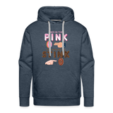 Adult Humor Shirt, The Shocker Symbol Hoodie, Inappropriate adult sexual humor, 2 in the pink, 1 in the stink, butt play anal joke, Two, One - heather denim