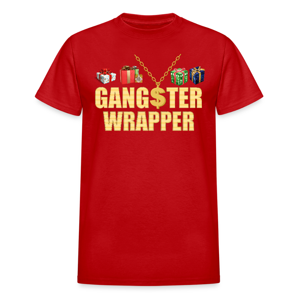 Gangster Wrapper Shirt, Gangsta Wrapper T-Shirt, Gangsta Wrapper Tshirt, Gangsta Wrapper Shirt, Funny Christmas Shirt, Wrapping Shirt - red