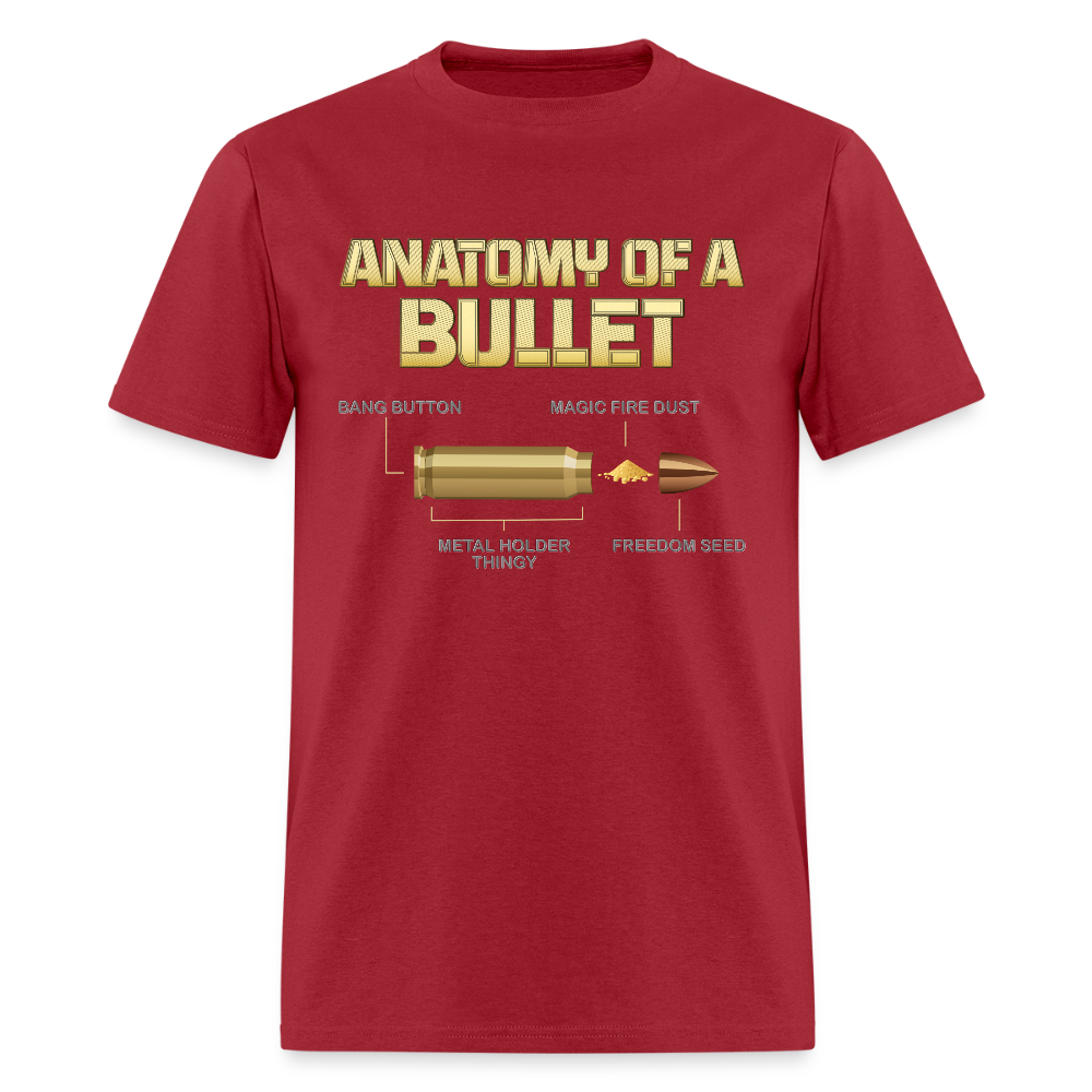Gun Lover Gift, Anatomy Of A Pew Bullet Gun Shirt, Funny Bullet Gun, Gun Lover, Veteran Gift, Pew T-shirt, - dark red