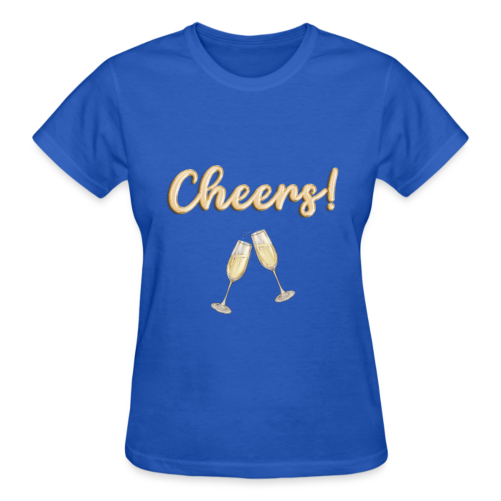 Cheers Shirt, New Years Shirt, Nye Shirt, Gold Glitter New Years Shirt, Women New Years Eve Shirt, NYE, NYE Shirt, New Year New Me Shirt - royal blue