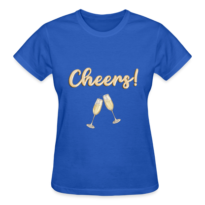 Cheers Shirt, New Years Shirt, Nye Shirt, Gold Glitter New Years Shirt, Women New Years Eve Shirt, NYE, NYE Shirt, New Year New Me Shirt - royal blue