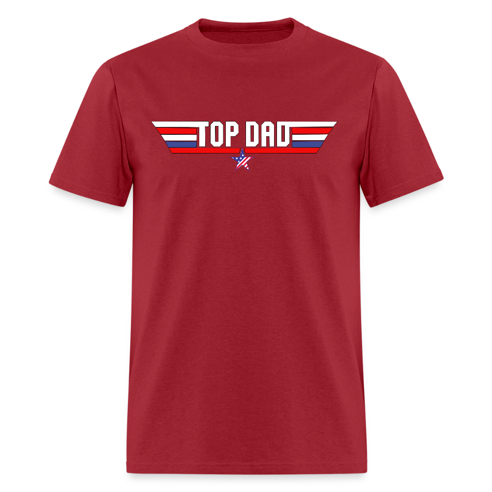 Fathers Day Gift, Top Dad Shirt, Top Dad T-Shirt, Gift For Dad, Funny Dad Shirt, Gift For Husband, Best Dad Shirt, Fathers Day Gift Idea - dark red