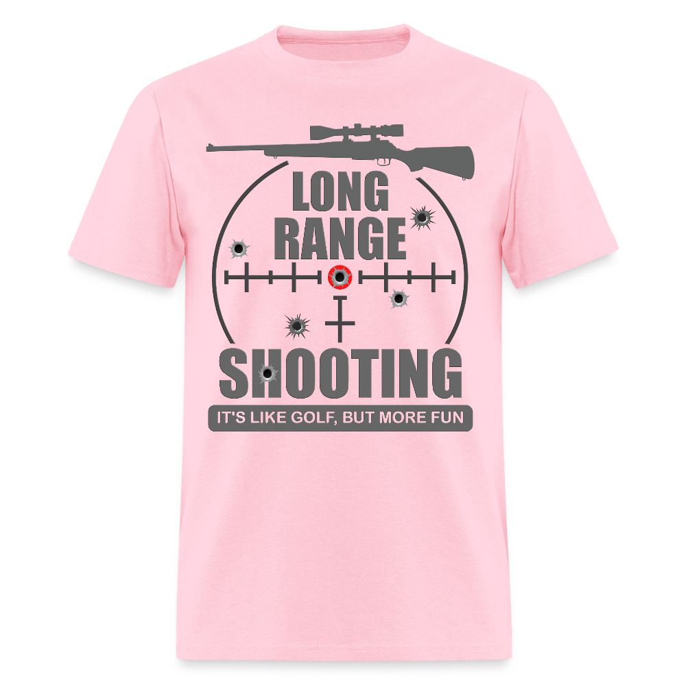 Long Range Shooting Shirt, Rifle Shirt, It's Like Golf But More Fun, Bullet Hole Shirt,  Gun Lover Gift,  Bullet Gun Shirt, Funny Bullet Gun, Gun Lover, Veteran Gift, Pew T-shirt. - pink