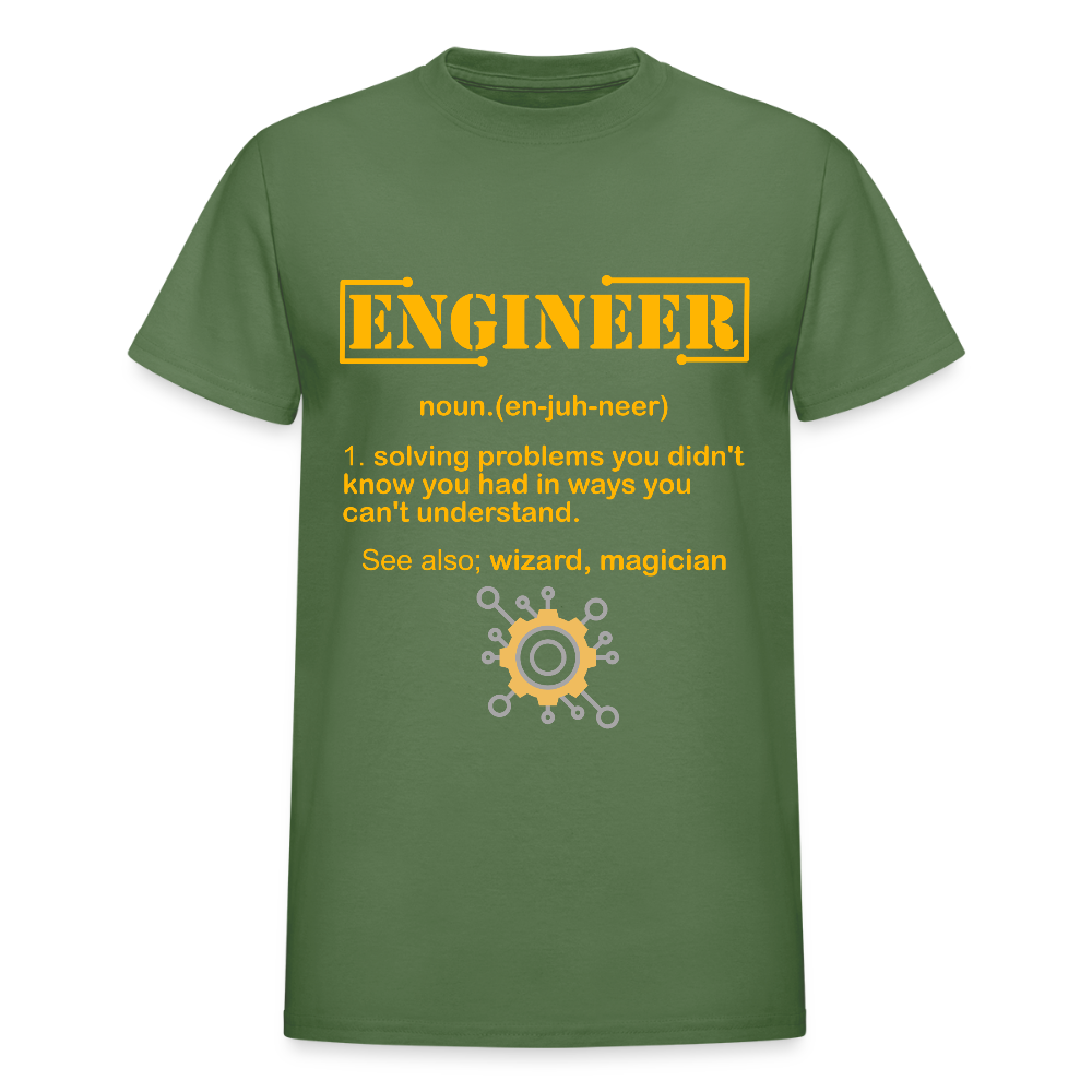 Engineer Definition Shirt, Dictionary Shirt, Funny Cool Shirt, Student Engineering Shirt, Engineer Lover Shirt, Mechanic Gift Idea, Birthday Gift - military green