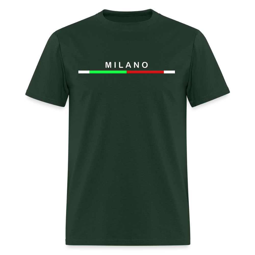 Milano Shirt, Milan T-Shirt, Vacation Holiday Milano Shirt,   Italia T-Shirt, Italian Flag shirt, Italian Gift Idea, Italy T-shirt, Great Gift for Dad, Birthday Gift idea, Father Day Gift, Mothers Day Gift, Gift For Him, Gift For Her, Italy Gift Idea - forest green