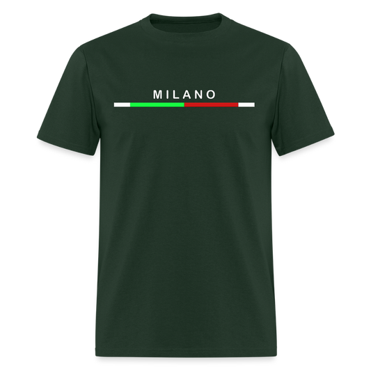 Milano Shirt, Milan T-Shirt, Vacation Holiday Milano Shirt,   Italia T-Shirt, Italian Flag shirt, Italian Gift Idea, Italy T-shirt, Great Gift for Dad, Birthday Gift idea, Father Day Gift, Mothers Day Gift, Gift For Him, Gift For Her, Italy Gift Idea - forest green