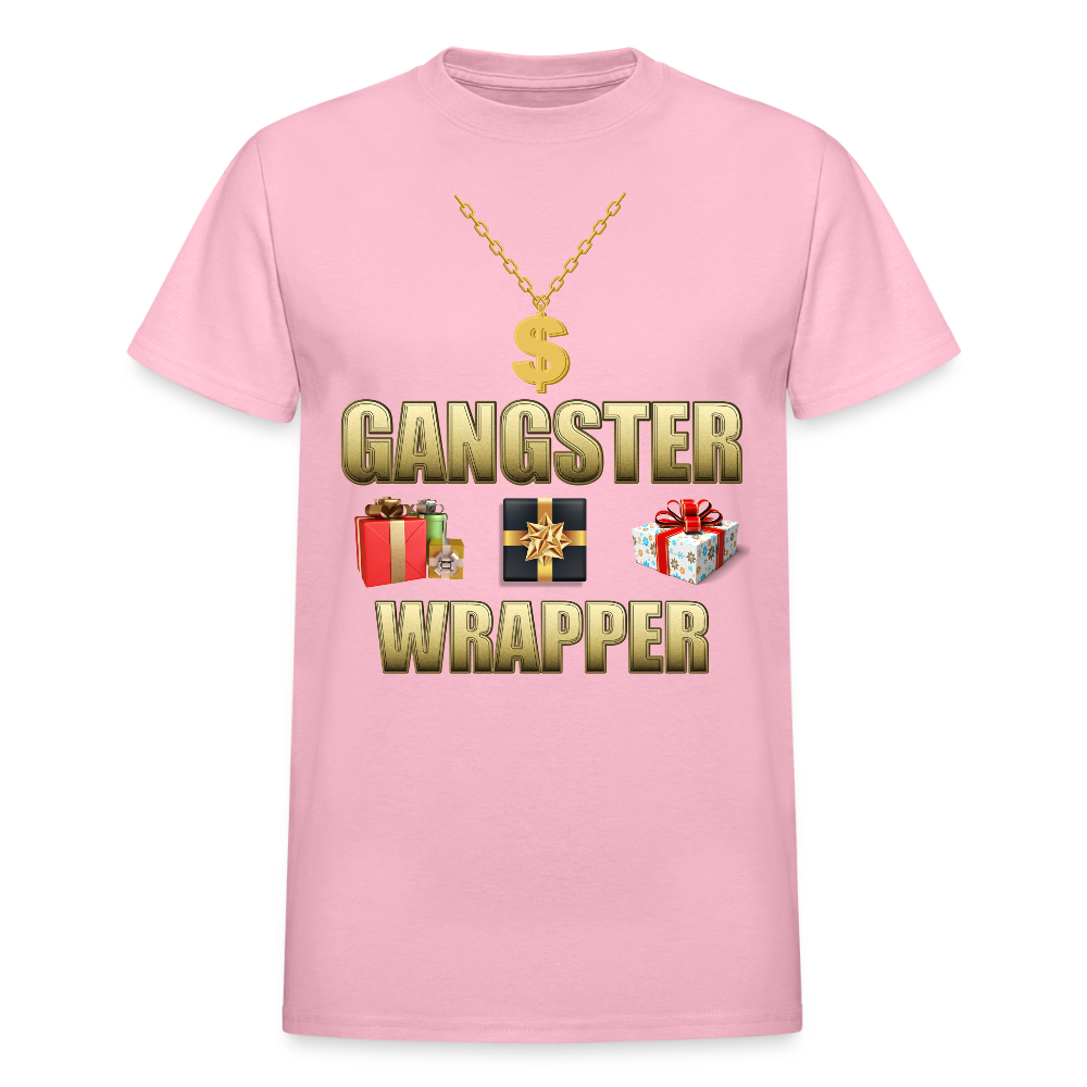 Funny Christmas Shirt, Gangster Wrapper Shirt, Gangsta Wrapper T-Shirt, Gangsta Wrapper Tshirt, Gangsta Wrapper Shirt, Funny Christmas Shirt, Wrapping Shirt - light pink