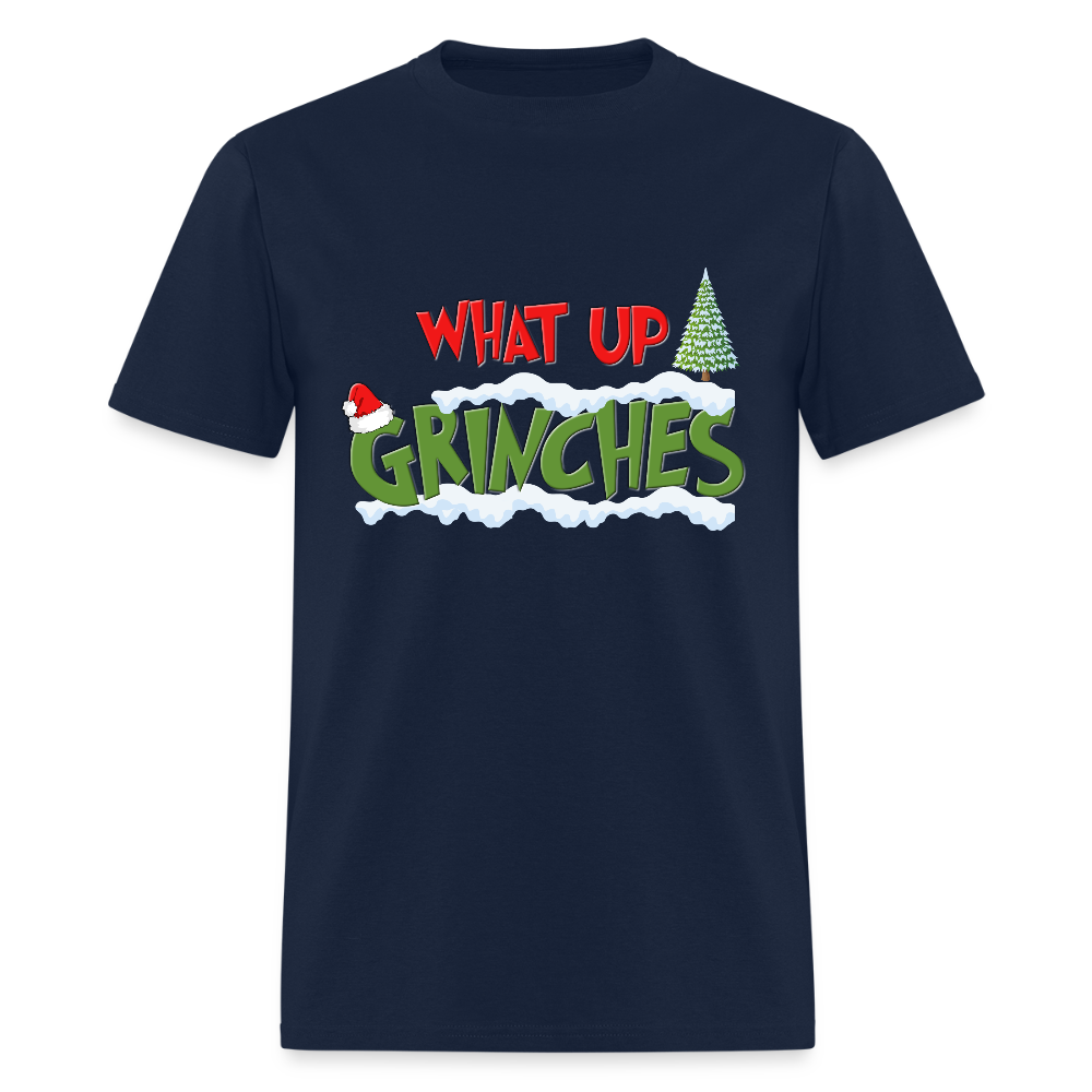 Christmas Gifts, What Up Grinches Shirt, Holiday Party, Funny Christmas Shirt, Family Christmas Shirts, Funny Holiday - navy