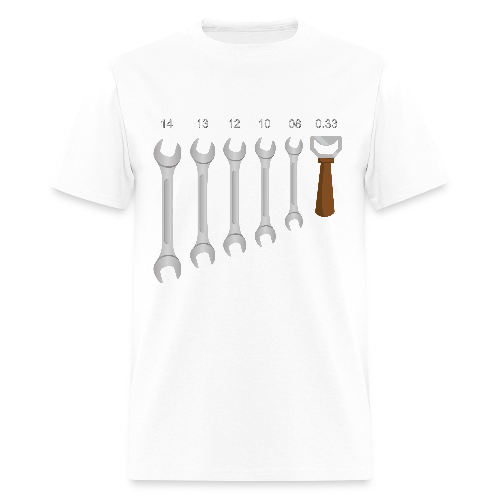 Mechanic Shirt, Wrench Shirt, Handyman Gift, Sarcastic Shirt, Tools Shirt, Dad Gift, Engineer Gift, Car Shirt, Bottle Opener Shirt, Gifts For Him, - white
